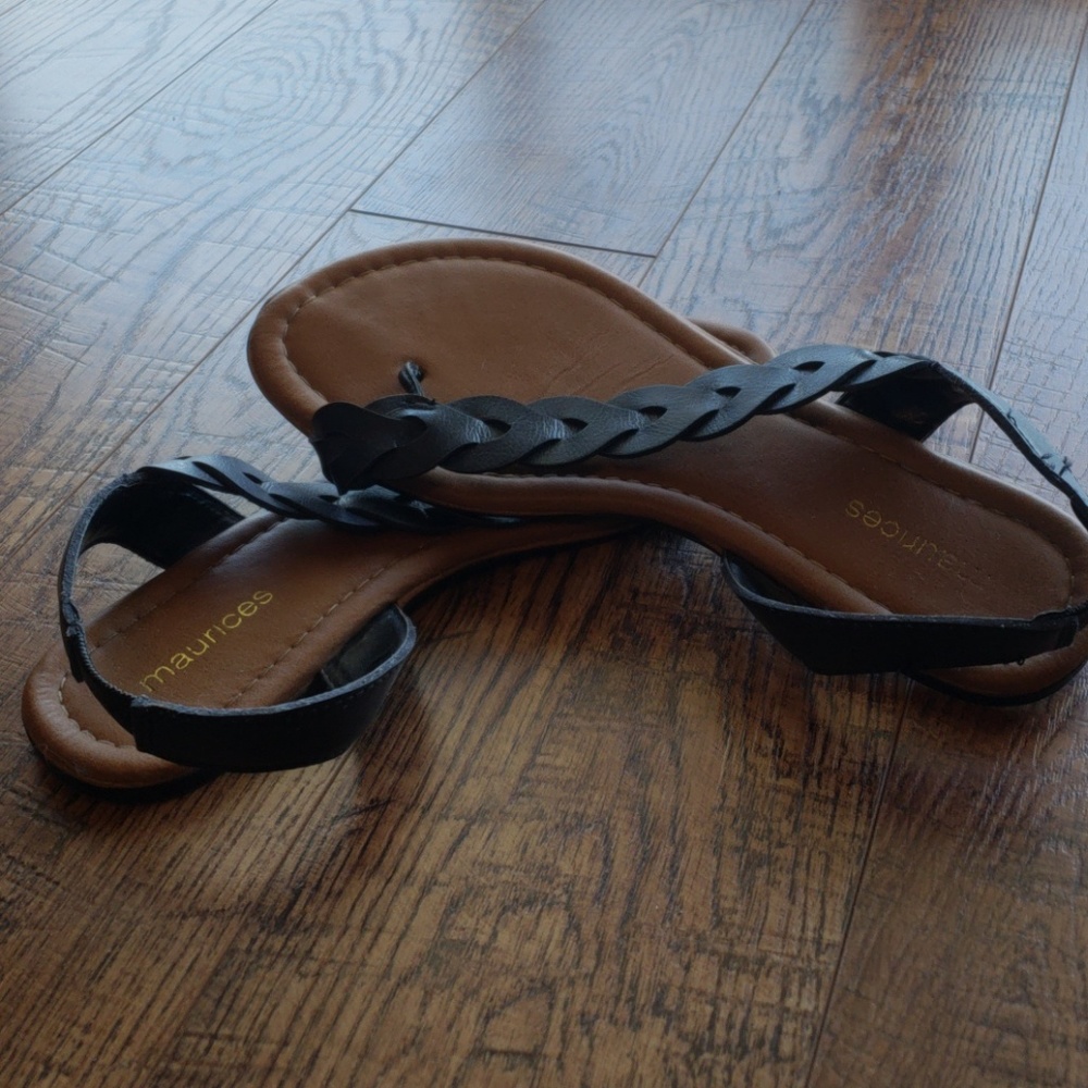 Size 7 black maurice's sandals